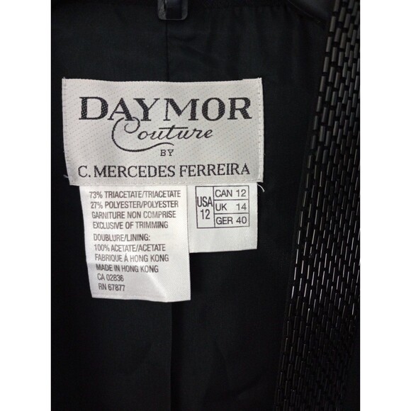 DayMor Couture By C. Mercedes Ferreira Cocktail Blazer Size 12 - Picture 5 of 8